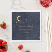 Midnight Blue Moon Stars Quinceanera Serviette (Beispiel)