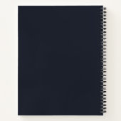 Midnight Blue Motivierend Notebook - Personalisier Notizblock (Rückseite)