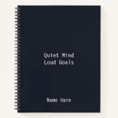 Midnight Blue Motivierend Notebook - Personalisier Notizblock (Vorderseite)