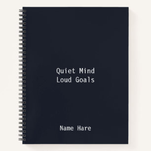 Midnight Blue Motivierend Notebook - Personalisier Notizblock