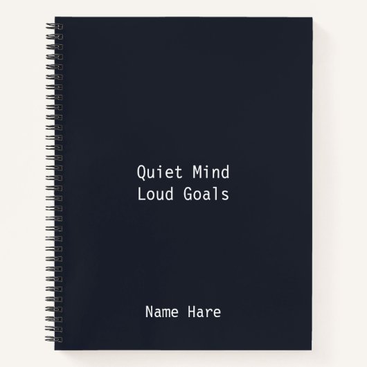 Midnight Blue Motivierend Notebook - Personalisier Notizblock (Vorderseite)