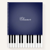 Midnight Blue Piano Music Keyboard Custom