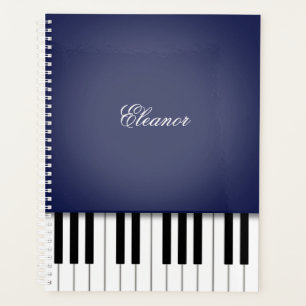 Midnight Blue Piano Music Keyboard CustomIzed Planer