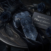 Midnight Blue Python Snakeskin Krawatte