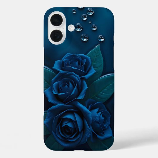 Midnight Blue Rose Design Case-Mate iPhone Case (Rückseite)