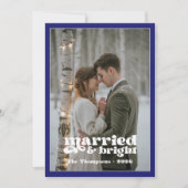 Midnight Blue & Silver Newlyweds Weihnachten (Vorderseite)