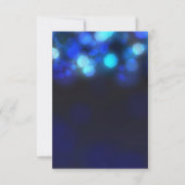 Midnight Blue Sky Bokeh Wedding Tischnummern Card (Rückseite)