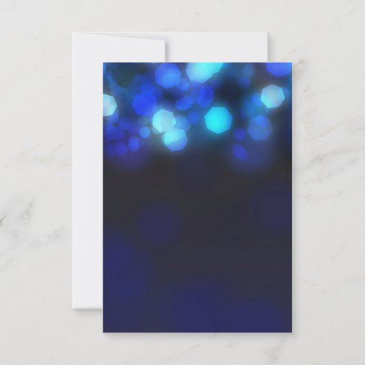 Midnight Blue Sky Bokeh Wedding Tischnummern Card (Rückseite)