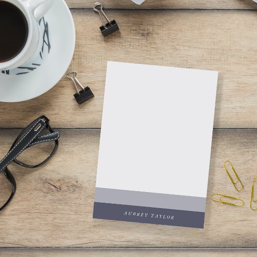 Midnight Blue & Smokey Gradient Colorblock Post-it Klebezettel