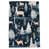 Midnight Blue Snowy Village Mittlere Geschenktüte (Vorderseite)