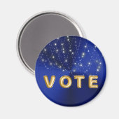 Midnight Blue Starlight Cascade Vote Magnet (Vorderseite/Rückseite)