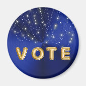 Midnight Blue Starlight Cascade Vote Magnet (Vorne)