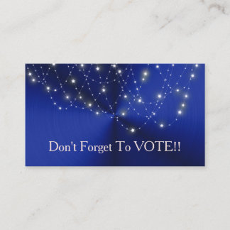 Midnight Blue Starlight Cascade Vote Reminder Visitenkarte