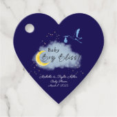 Midnight Blue Starlit Baby Boy Bliss Stork Geschenkanhänger (Vorderseite)