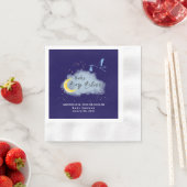 Midnight Blue Starlit Baby Boy Bliss Stork Serviette (Beispiel)