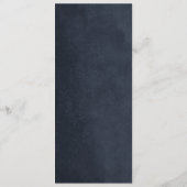 Midnight Blue String Lights Wedding Menu Card Menükarte (Rückseite)