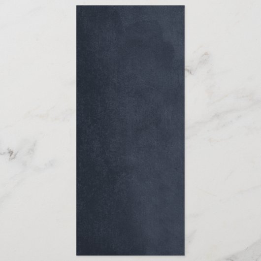 Midnight Blue String Lights Wedding Menu Card Menükarte (Rückseite)