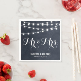 Midnight Blue String Lights Wedgram Serviette