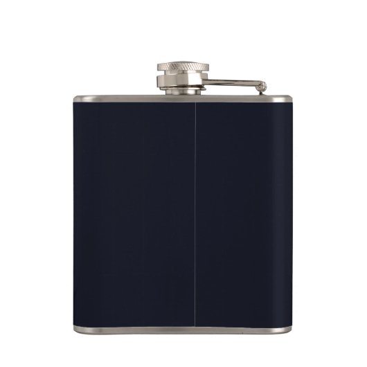 Midnight Blue Tuxedo Bridesman Wedding Flask Flachmann (Rückseite)