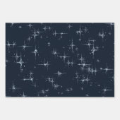 Midnight Blue Twinkle Star Geschenkpapier Set (Vorderseite 2)