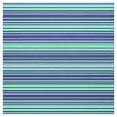 Midnight Blue und Aquamarine Lines Stoff (Muster)