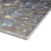 Midnight Blue und Gold Glitzer Cutting Board Schneidebrett (Ecke)