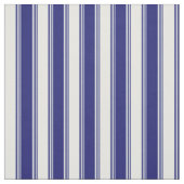 Midnight Blue und Minze Cream Lines Stoff (Muster)
