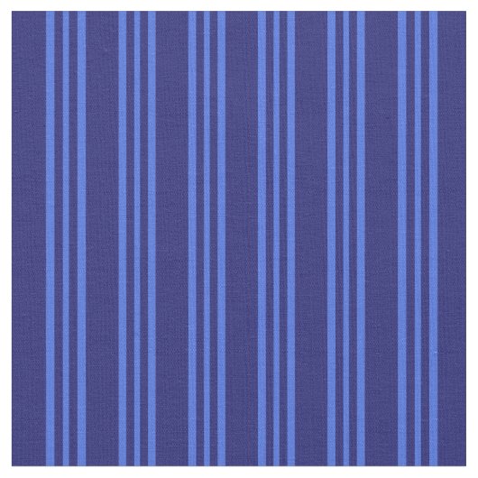 Midnight Blue und Royal Blue Lines Stoff (Nahaufnahme)