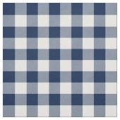 Midnight Blue und White Gingham Kariert Stoff (Muster)