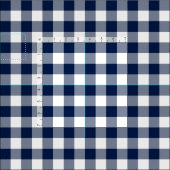 Midnight Blue und White Gingham Kariert Stoff (Kachel)