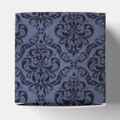 Midnight Blue Vintag Grunge Damask Geschenkschachtel (Oben)