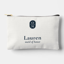 Midnight Blue | Wedding Monogram Bridesmaid Gift Zubehörtasche