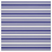 Midnight Blue & White Streifen Stoff (Muster)