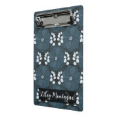 Midnight Botanica | Dark Indigo Floral Mini Klemmbrett (Gewinkelt2)