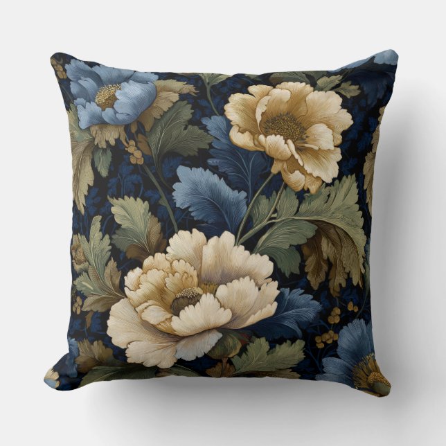 Midnight Botanica Elegance Kissen (Vorderseite)
