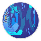 Midnight Botanical Ceramic Knob Keramikknauf (Vorderseite)