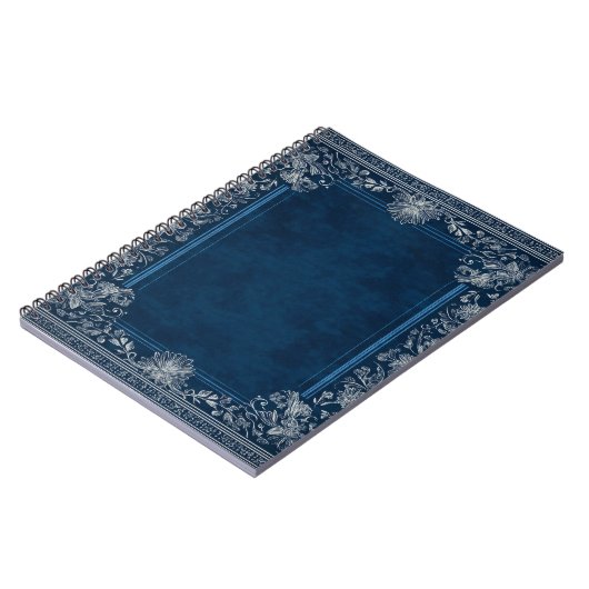 Midnight Botanical Frame Custom Notizblock (Linke Seite)