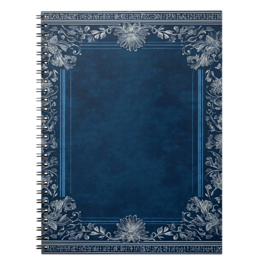 Midnight Botanical Frame Custom Notizblock (Vorderseite)