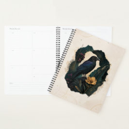 Midnight Botanical Raven Planer