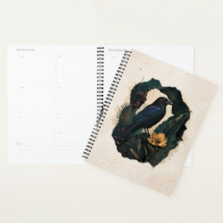 Midnight Botanical Raven Planer