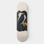 Midnight Botanical Raven Skateboard (Vorderseite)
