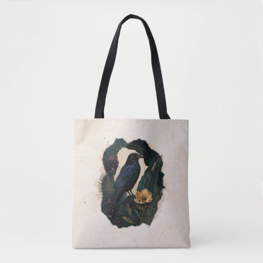 Midnight Botanical Raven Tasche (Vorderseite)
