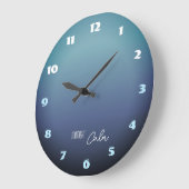 Midnight Calm Gradient Große Wanduhr (Winkel)