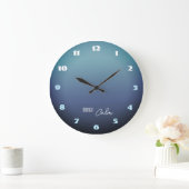 Midnight Calm Gradient Große Wanduhr (Zuhause)