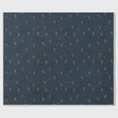 Midnight Candy Cane Wrapping Paper Roll Geschenkpapier (Flach)