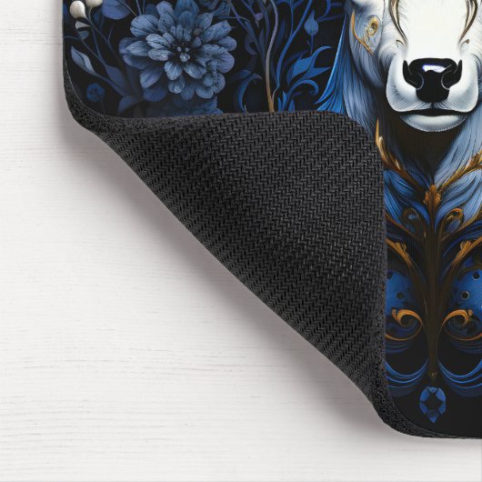 Midnight Celestial Floral Gothic Deer  Mousepad (Ecke)