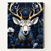Midnight Celestial Floral Gothic Deer Notizblock (Rückseite)