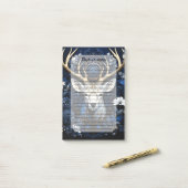 Midnight Celestial Floral Gothic Deer  Post-it Klebezettel (Auf Schreibtisch)