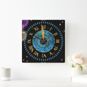 Midnight Clock Quadratische Wanduhr (Zuhause)