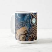 Midnight Creative Night Owl Abstract Kaffeetasse (Vorderseite Links)